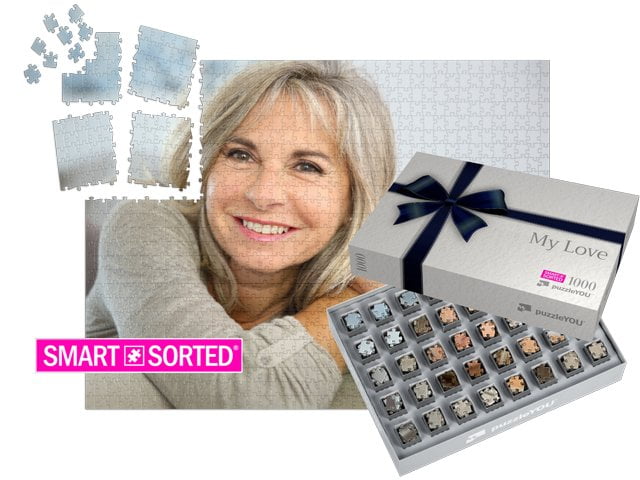 SMART SORTED - Box layout "Gift Ribbon blue"