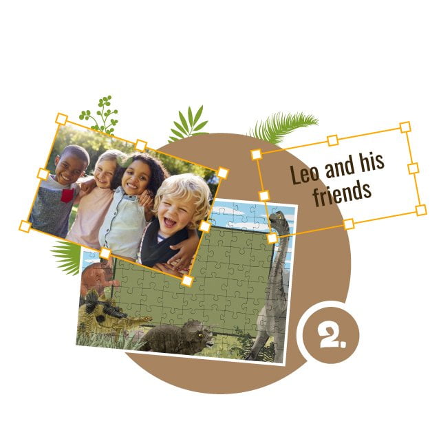 How to create a Dinosaur Puzzle Step 2