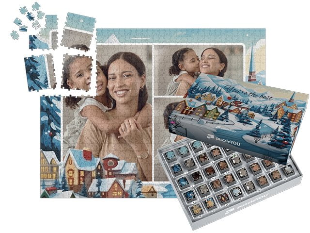 puzzleYOU Advent Calendar box "Winter Morning"